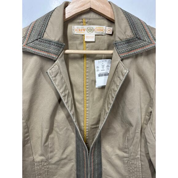 J. Crew Weathered Broken-In Chino Classic Twill Vintage Jacket Cotton Size 8 - Picture 2 of 14